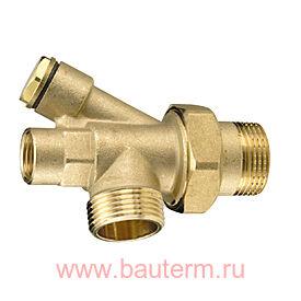 4-выводной соединитель с накидной гайкой 1/2" x 1" x 1" GIACOMINI