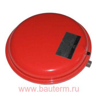 Бак мембранный OЕМ-PRO 12л плоский круглый d=324 мм, h=170 мм, 3 Бар, 3/4" красный ZILMET