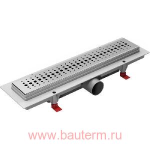 Душевой лоток 400мм BASIC глянец, боковой слив D50