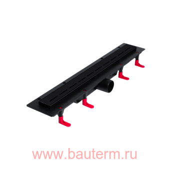 Душевой лоток 600мм Night BERLIN боковой слив D50 MIANO