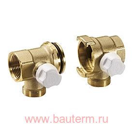 Два крайних элемента модульного коллектора с вентилями 3/4" x 16 x DN25 GIACOMINI