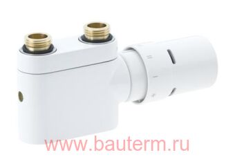Двухточечный присоеденительный элемент VHX-DUO угловой белый, Danfoss