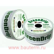 Капельная лента 6mil/1.3 л.ч, шаг 20 см (бухта 1200м) GREEN DRIP