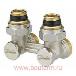 Клапан запорно-присоединительный Н-образный RLV-KS 1/2"*3/4 угловой ник, Danfoss