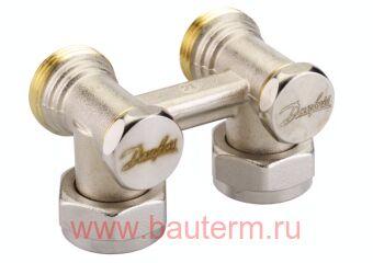 Клапан запорно-присоединительный Н-образный RLV-KS 3/4 угловой ник, Danfoss