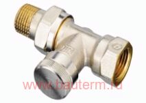 Клапан запорно-присоединительный RLV 15 прямой ник., Danfoss