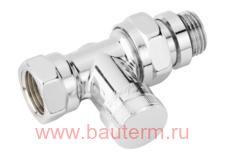 Клапан запорно-присоединительный RLV-CX 1/2" прямой хром, Danfoss