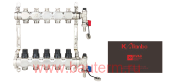 Коллектор из нерж стали для радиаторов, 1''х3/4''-8 вых, KALANBO