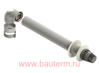 Коаксиальный терминал дымоотвода через крышу D100/60мм