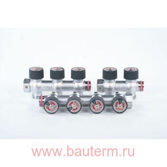 Коллектор 2-3/4-3/4 распределительный G 3/4 2 отвода G 3/4 RAUTITAN РЕХАУ