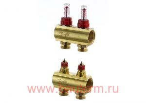 Коллектор FHF 2+2 с ротаметрами, Danfoss