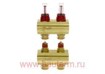 Коллектор FHF-2F 2+2 с расходомерами, ротаметрами Danfoss