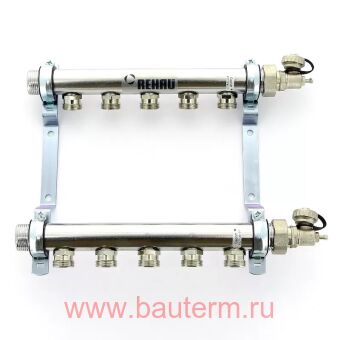 Коллектор HLV на 12 групп нерж сталь 1"х3/4" радиаторный REHAU RAUTITAN