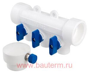 Коллектор полипропиленовый с отсечными кранами (5 выходов), VALTEC
