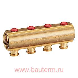 Коллектор с отсечными клапанами 1 1/4" x 18 /7 БАЗА 18 ММ GIACOMINI