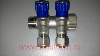 Коллектор с Вентилями и цангами ProFactor г/ш 1" х 16 (2) (1/36)