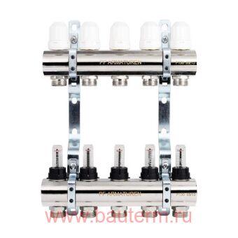 Коллекторный блок с расходомерами ProFactor 1" х 3/4"ш (4) (1/2)