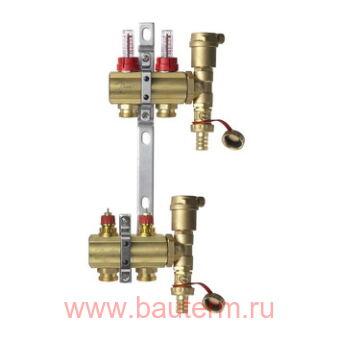 Комплект коллекторов FHF 2+2 c расходомерами, Danfoss
