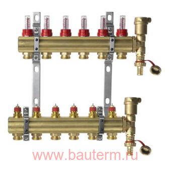Комплект коллекторов FHF 6+6 c расходомерами, Danfoss