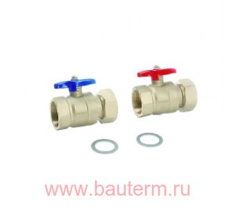 Комплект кранов 1" шаровых для коллекторов HKV/HLV РЕХАУ