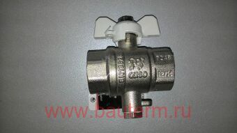Кран шаровой PF STANDARD с отводом под термометр г/г/б 3/4" ProFactor