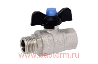 Кран шаровой PF STRONG г/ш/б 1" (4/40) усиленный Вн-Нар бабочка, ProFactor