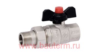 Кран шаровой с полусгоном (с американкой) PF STRONG г/ш/б 1/2" (8/80), ProFactor
