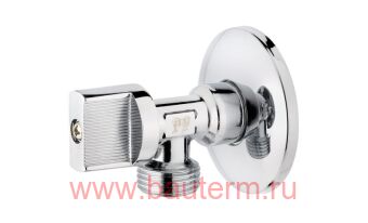 Кран шаровой Угловой NEW PF CHROME ш/ш 1/2" х 3/4" (20/120) для подключения сантех приборов