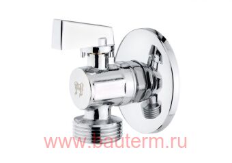 Кран шаровой Угловой PF CHROME ш/ш 1/2" х 3/4" (20/120) для подключения сантех приборов