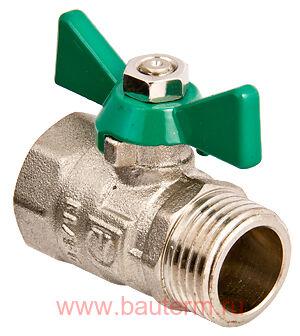 Кран шаровый COMPACT вн-нар 1/2" (бабочка), VALTEC