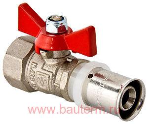 Кран шаровый под пресс внутренняя резьба 16х1/2" (бабочка), VALTEC