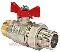 Кран шаровый с полусгоном (с американкой) нар-нар 1/2" (бабочка), VALTEC