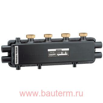 Sepcoll Гидравлический разделитель-коллектор 1 1/2" х 3вых. 1", 125 мм, 2+1, CALEFFI