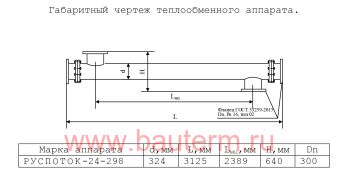 Теплообменник трубчатый отопления 17 МВт 65/85С 750м3/ч 3,12м нерж РУСПОТОК