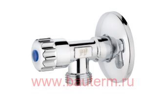 Вентиль угловой PF CHROME ш/ш 1/2" х 1/2" (12/120) для подключения сантех приборов, ProFactor