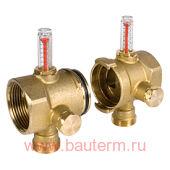 Два крайних элемента модульного коллектора с расходомером 1 1/4" x 18 x DN32 GIACOMINI