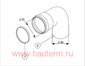 Колено DN 80 - 90°