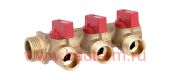 Коллектор с Кранами ProFactor г/ш 3/4" х 1/2"ш (3) (1/24)