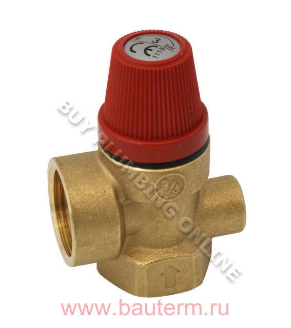 Предохранительный клапан 3/4" вн 6 Бар, CALEFFI купить в Крыму - цена ...