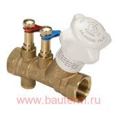 Балансировочный клапан статический 1 1/4" СО ШТУЦЕРАМИ, СО СЛИВОМ GIACOMINI