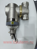 Дешламатор (Грязеуловитель) поворотный, хром., 1", (прозрач. камера) GAOBO