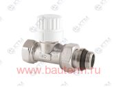 Клапан радиатора термостат. прямой с преднастройкой и уплотн. ProFactor 3/4" (10/80)