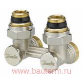 Клапан запорно-присоединительный Н-образный RLV-KS 1/2"*3/4 угловой ник, Danfoss
