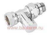 Клапан запорно-присоединительный RLV-CX 1/2" прямой хром, Danfoss