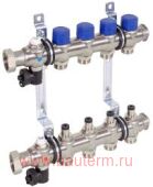Коллектор 3 выхода евроконус 3/4" с вентильными вставками FRAENKISCHE