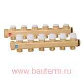 Коллектор (пара) 1" с терморегулирующим вентил.5х3/4 Caleffi