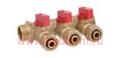 Коллектор с Кранами и цангами ProFactor г/ш 3/4" х 16 (2) (1/36)