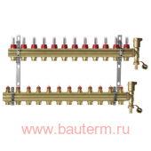 Комплект коллекторов FHF 12+12 c расходомерами, Danfoss