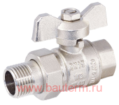 Кран шаровой с полусгоном (с американкой) Хром PF STANDARD г/ш/б 1/2" (12/120), ProFactor