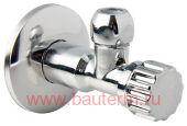 Вентиль для подключения жесткой подводки хром., НР-обжим, 1/2"х М10, VALTEC